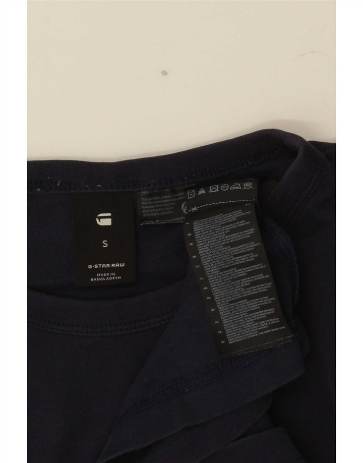 G-Star Ανδρικό γραφικό T-Shirt Top Μικρό Navy Blue βαμβακερό