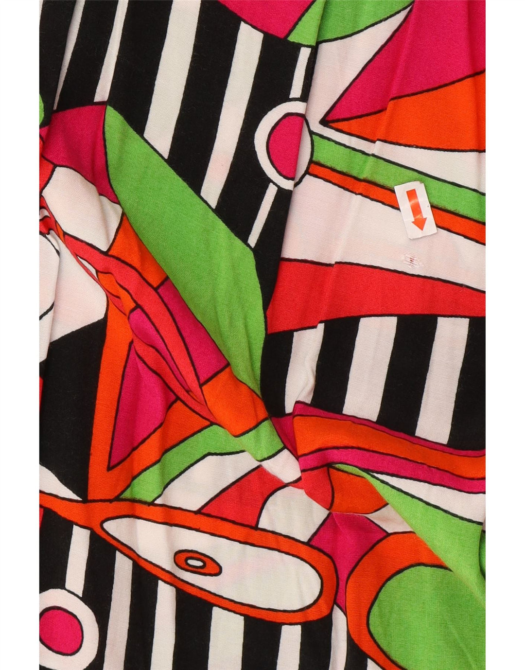 VINTAGE Γυναικείο πουκάμισο Abstract Pattern Μπλούζα UK 14 Medium πολύχρωμο