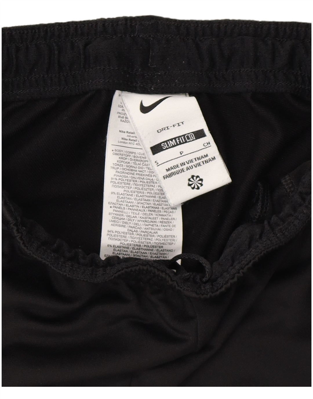 Γυναικεία NIKE Dri Fit Slim Fit φόρμα παντελόνι UK 10 Small Black