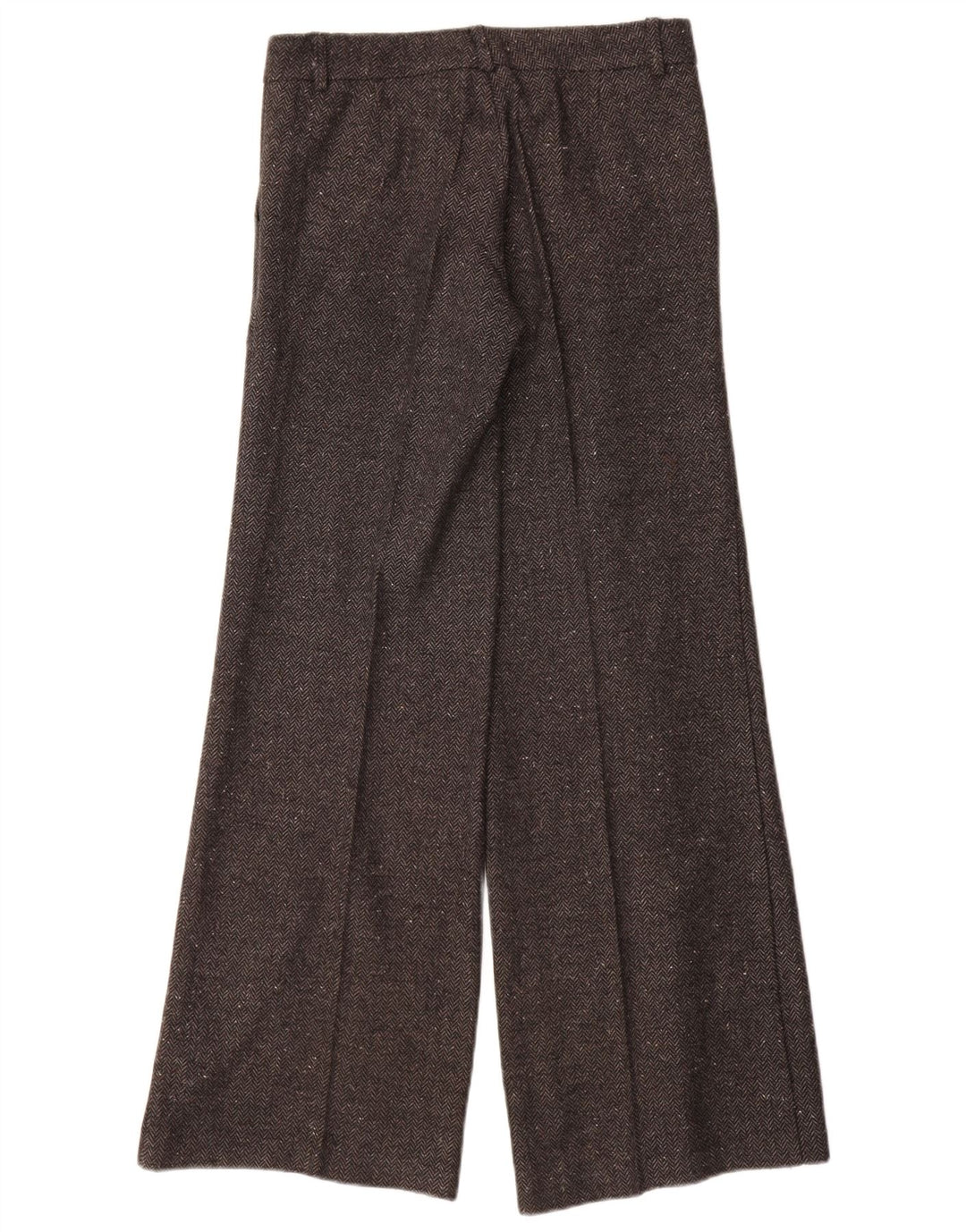 VINTAGE Γυναικείο Casual Παντελόνι IT 40 Small W28 L32 Grey Ψαροκόκκαλο