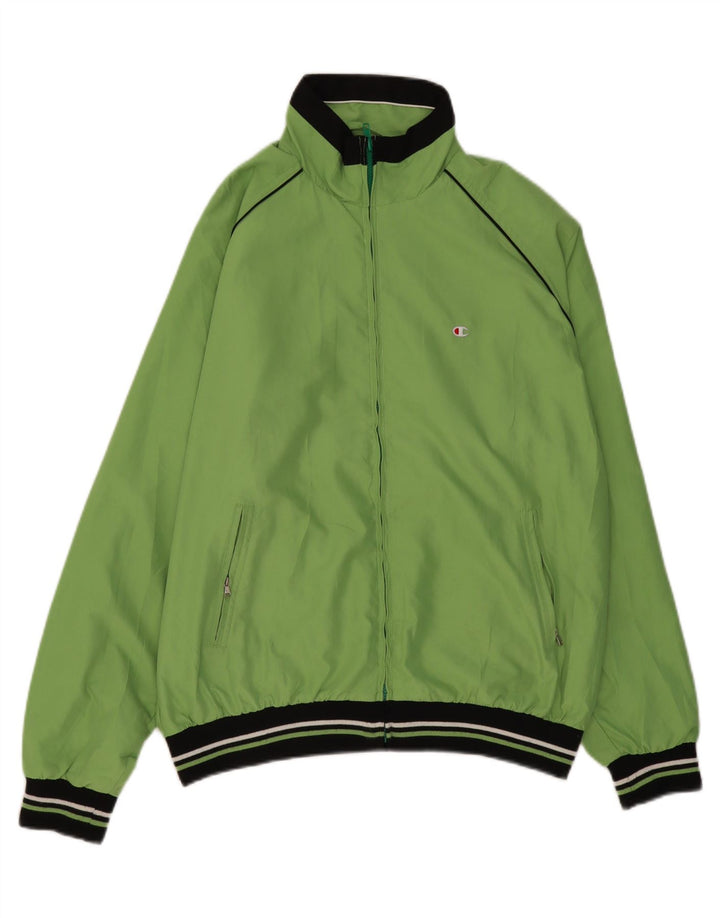 CHAMPION Mens Bomber Jacket XL Green Colourblock Polyester Vintage Champion and Second-Hand Champion from Messina Hembry 