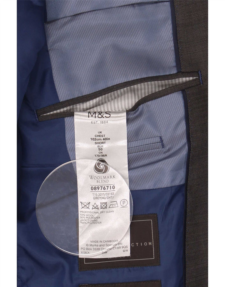 Marks & Spencer Ανδρικό μπουφάν blazer UK 40 μεσαίου γκρι μαλλί