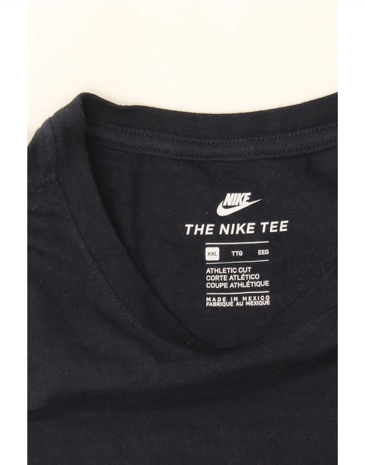Ανδρικό μπλουζάκι Nike με γραφικό αθλητικό κόψιμο τοπ 2XL Navy Blue