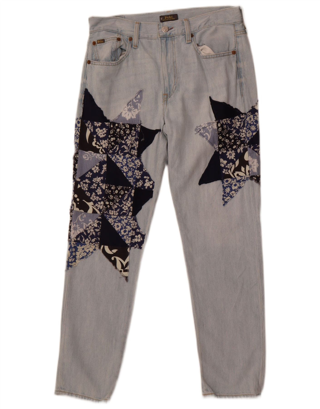 Polo Ralph Lauren Γυναικείο Slim Jeans W26 L28 Μπλε Βαμβακερό Patchwork