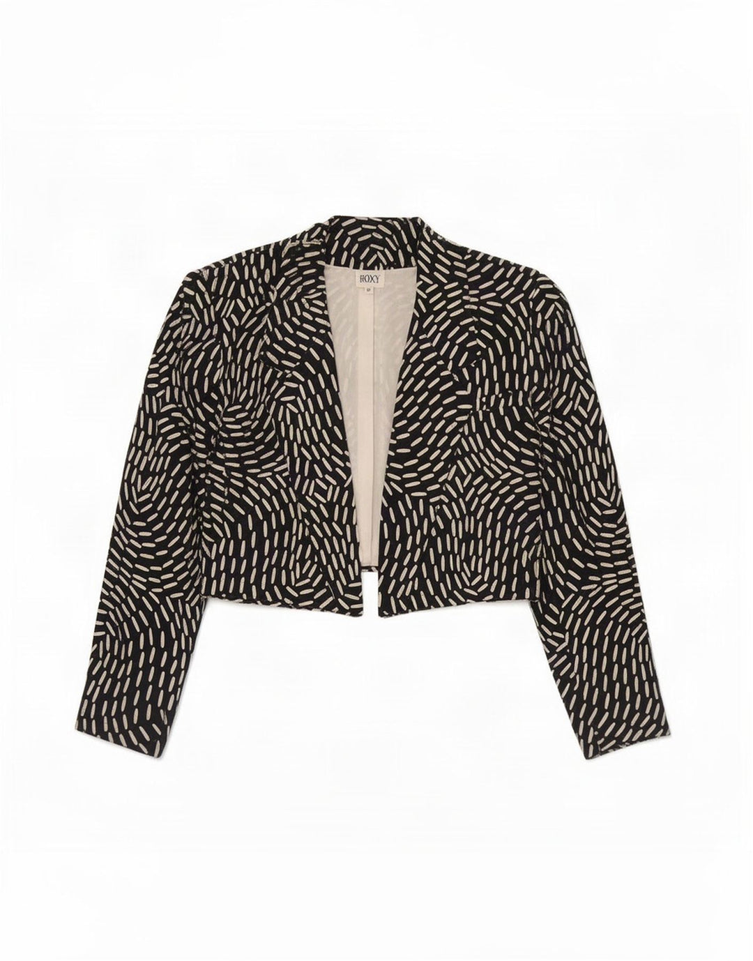 Roxy Γυναικείο μπουφάν Bolero Abstract Pattern EU 40 Medium Black Silk
