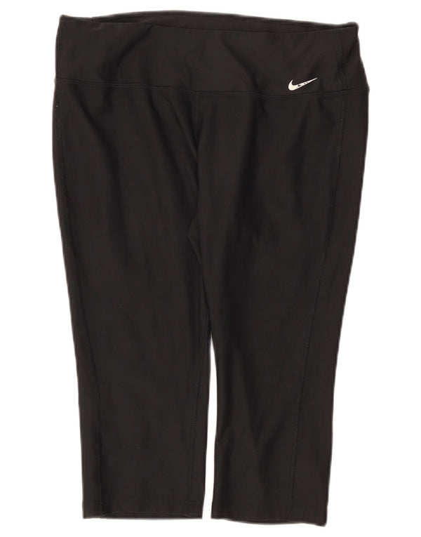 Nike Γυναικεία κολάν Capri UK 14 Large Black Polyester Sports