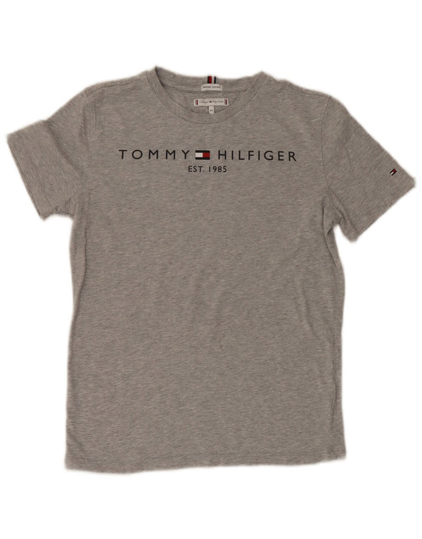 Tommy Hilfiger Boys κανονικό γραφικό T-shirt 11-12 ετών γκρι