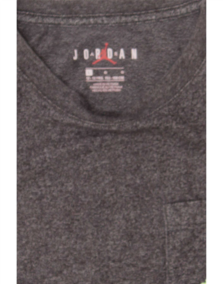 Jordan Boys T-Shirt Top 12-13 Years Large Grey Flecked