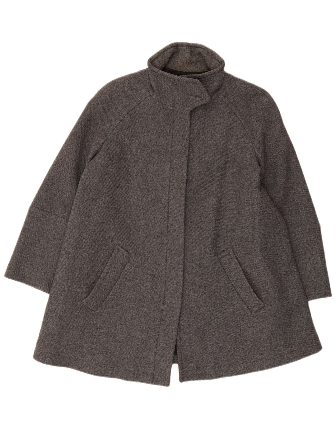 Zara Γυναικείο Παλτό UK 16 Large Grey Wool