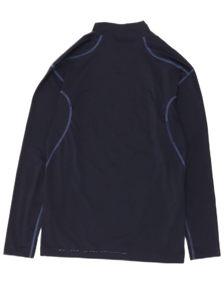 Nike Mens Dri Fit Top μακριά μανίκια UK 42/44 Large Navy Blue Polyester