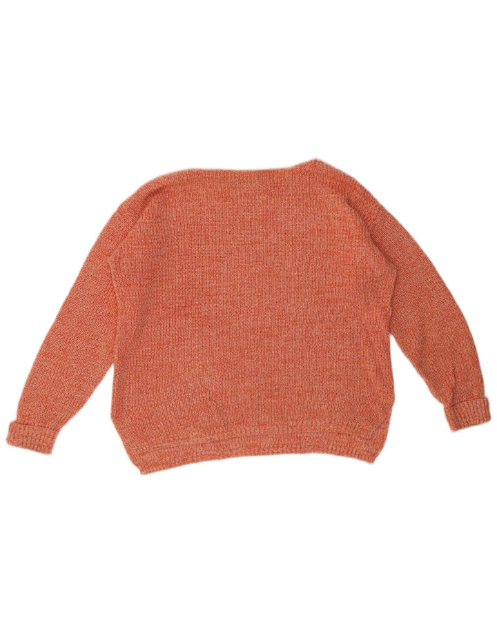Marks & Spencer Γυναικείο πουλόβερ με λαιμόκαυστο UK 14 Medium Orange Flecked