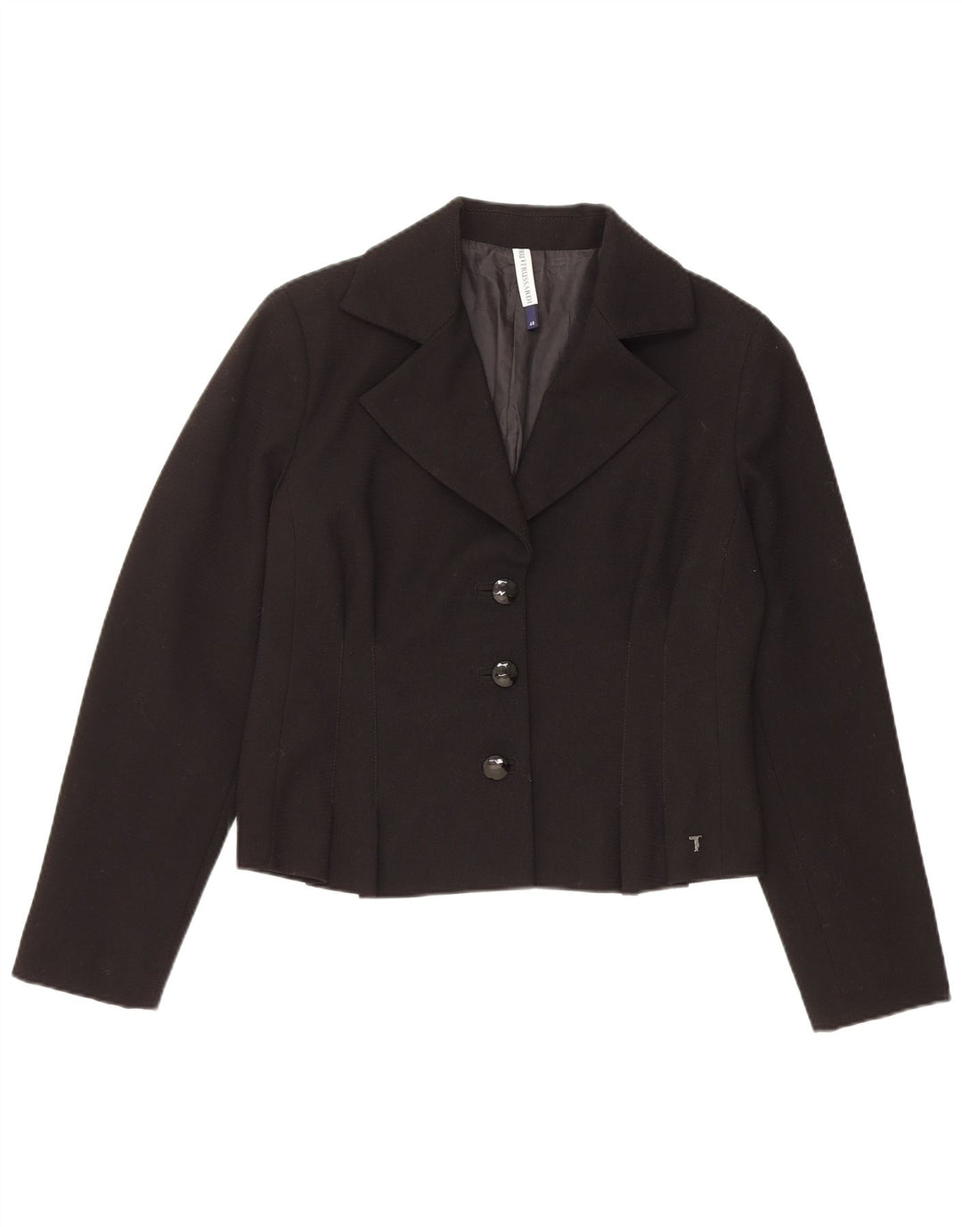 Trussardi Γυναικείο Μπουφάν Blazer με 3 κουμπιά IT 48 XL Μαύρο Πολυεστέρας