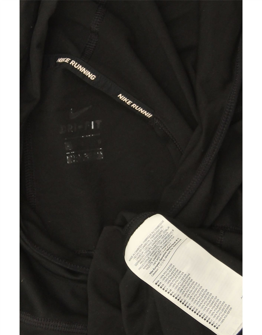 Nike γυναικείο τρέξιμο με γραφικό κουκούλα με κουκούλα UK 14 Μεσαίο μαύρο πολυεστέρα