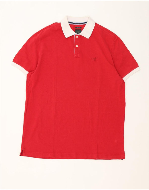 Henry Cottons Ανδρικό πουκάμισο Polo Slim Fit 3XL κόκκινο βαμβακερό