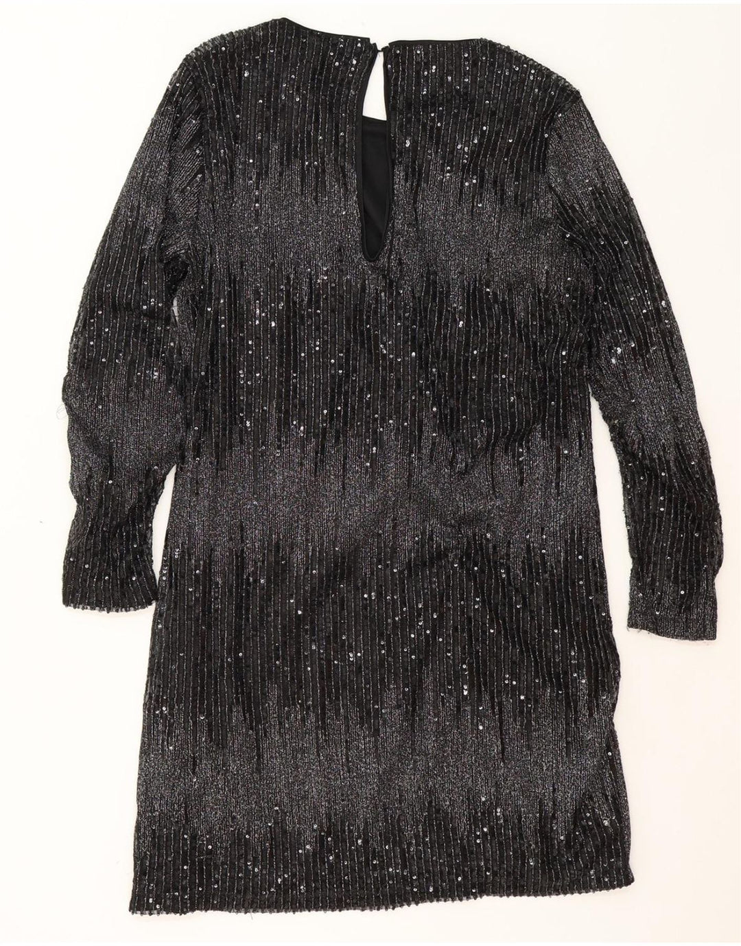 VINTAGE Womens Long Sleeve Shift Dress UK 16 Large Black Vintage Vintage and Second-Hand Vintage from Messina Hembry 