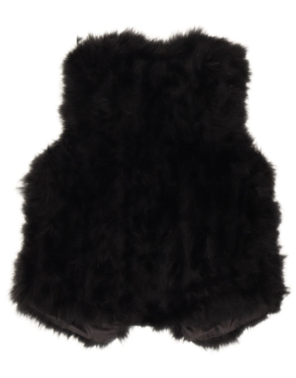 Riani Γυναικεία Γούνα Gilet UK 12 Medium Black Real Fur