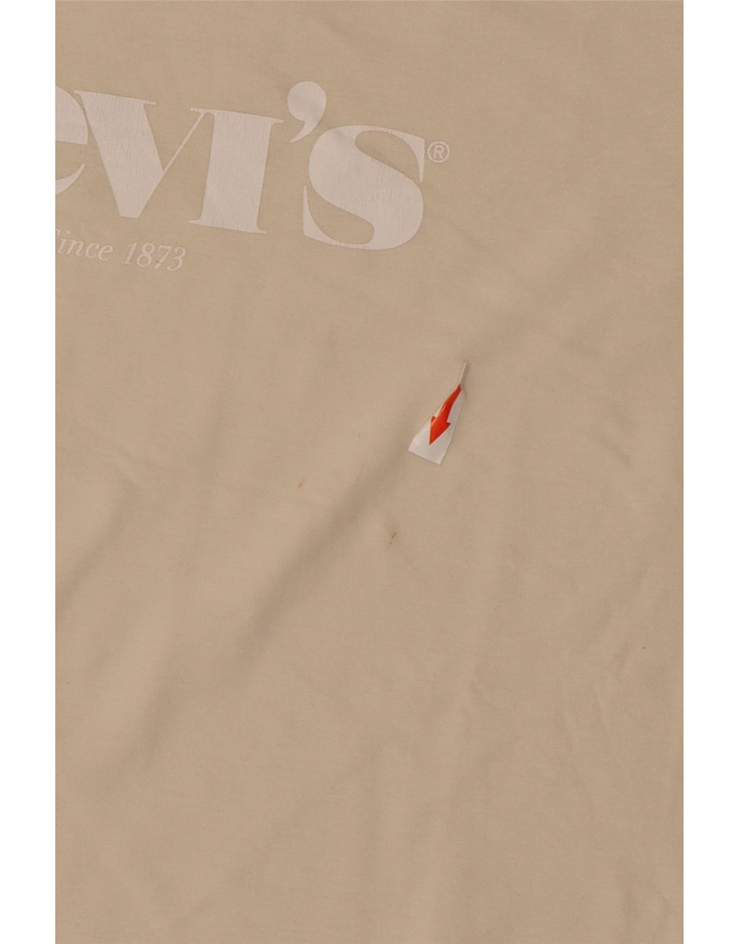 Γυναικείο γραφικό T-Shirt Levi's Top Large Beige Βαμβακερό