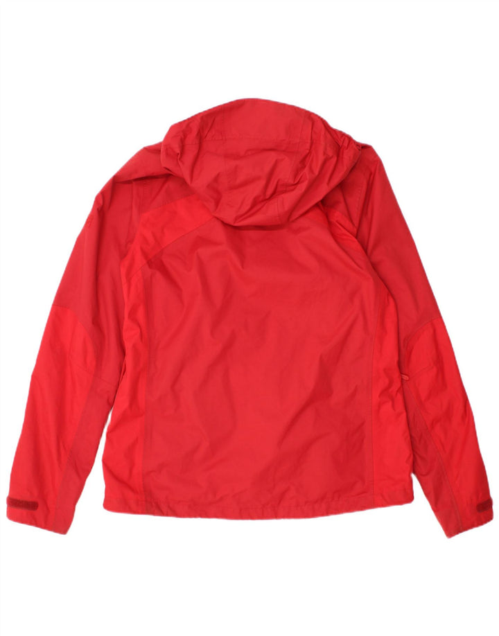 JACK WOLFSKIN Γυναικείο μπουφάν βροχής με κουκούλα UK 8/10 Μικρό κόκκινο πολυαμίδιο