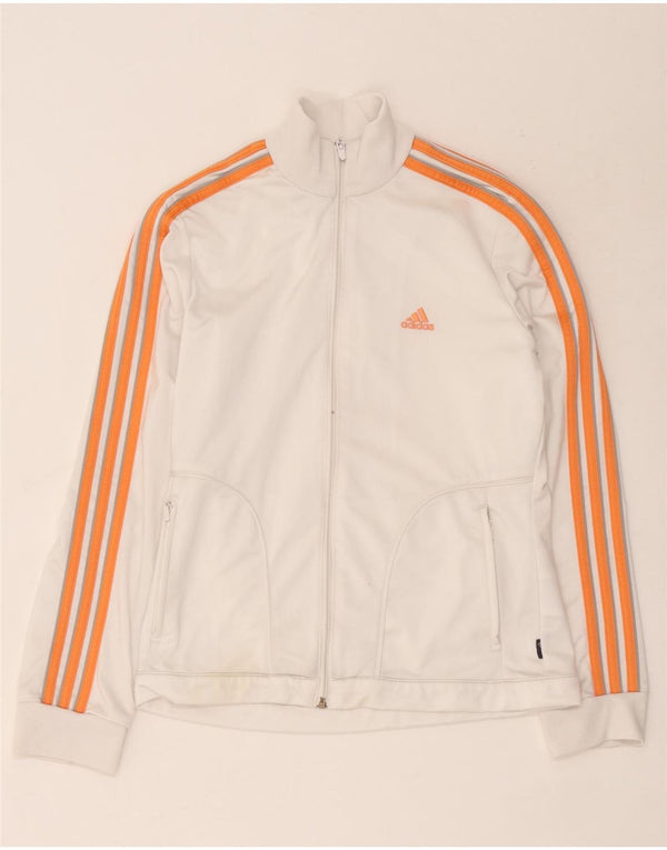 Γυναικεία αθλητική φόρμα Adidas Top Jacket UK 14 Medium White Polyester