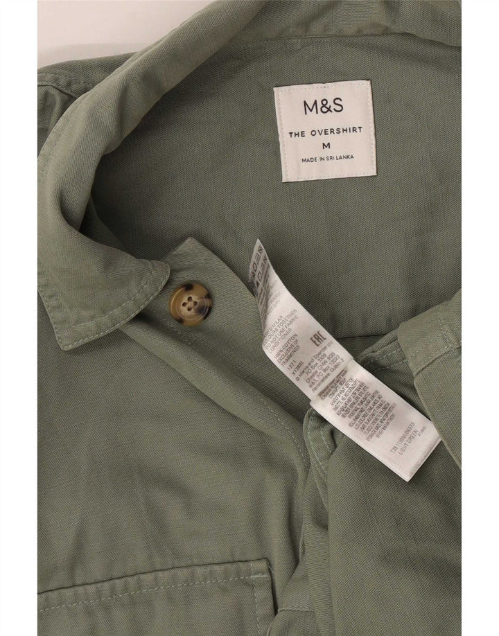 Ανδρικό πουκάμισο Marks & Spencer, μεσαίο πράσινο βαμβακερό