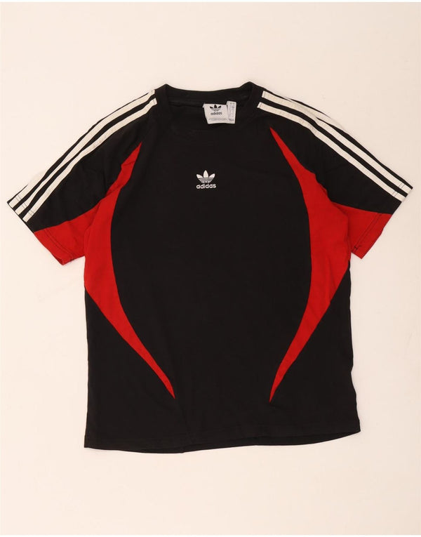 Ανδρικό T-Shirt Adidas Top Small Black Colourblock Βαμβακερό