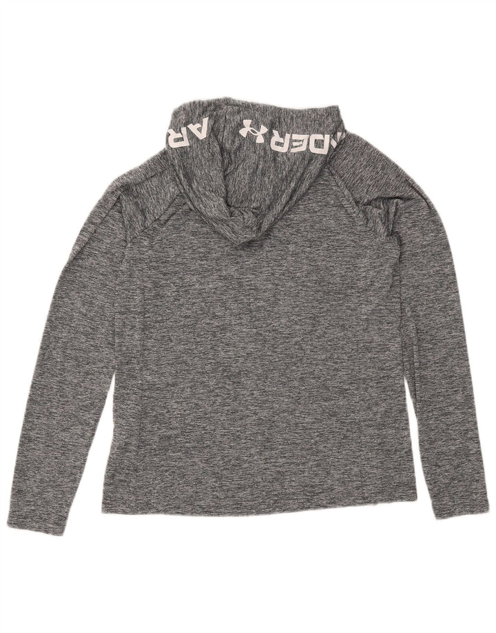 Under Armour Ανδρική κουκούλα με γραφικό μακρυμάνικο μπλουζάκι μεσαίου γκρι