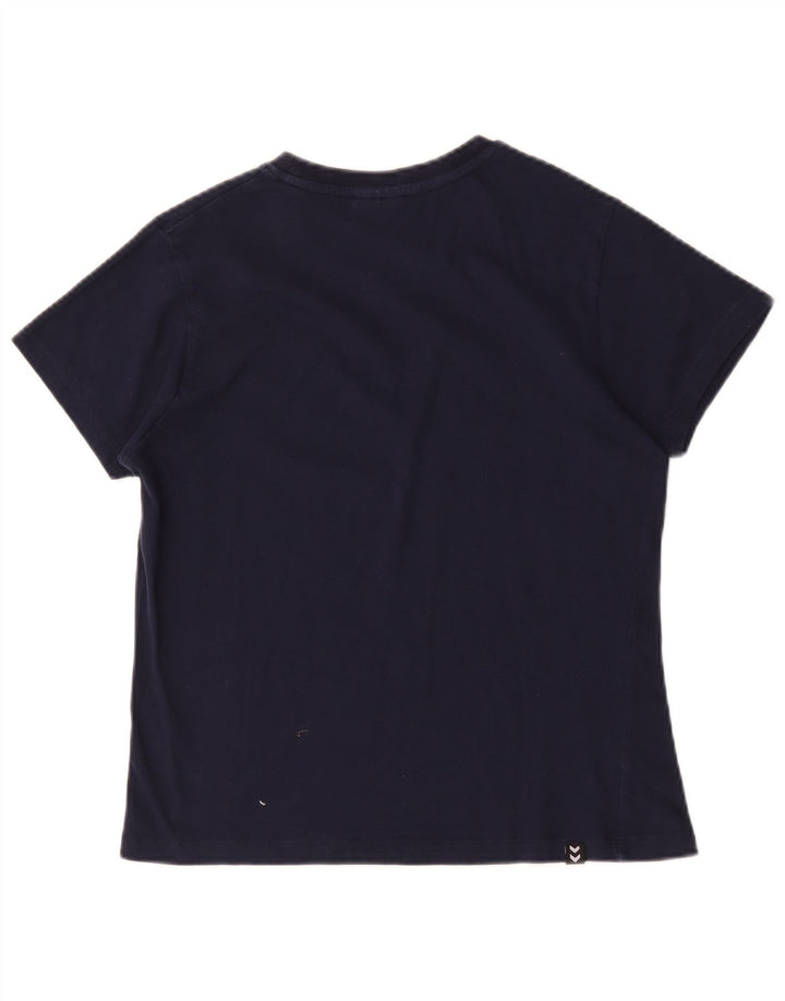 Hummel Γυναικείο T-Shirt Top UK 14 Medium Navy Blue