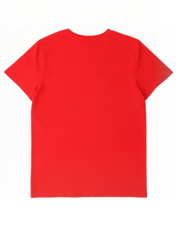 Ανδρικό γραφικό μπλουζάκι Hollister Top μεσαίο κόκκινο βαμβακερό