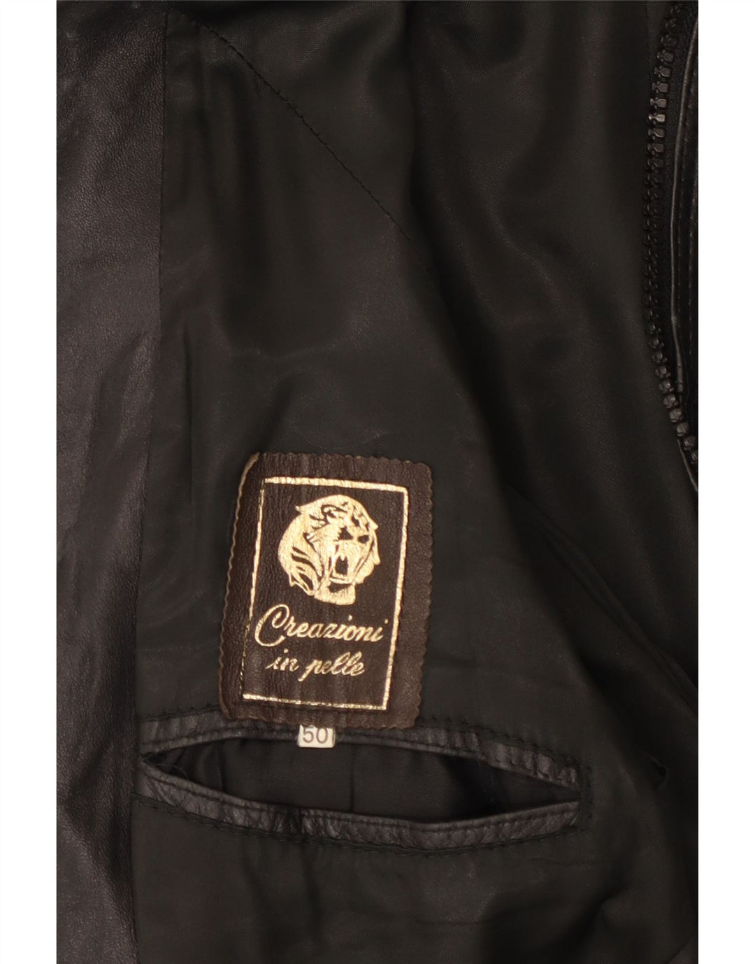 Vintage Γυναικείο Bomber Δερμάτινο Μπουφάν IT 50 XL Μαύρο Δερμάτινο