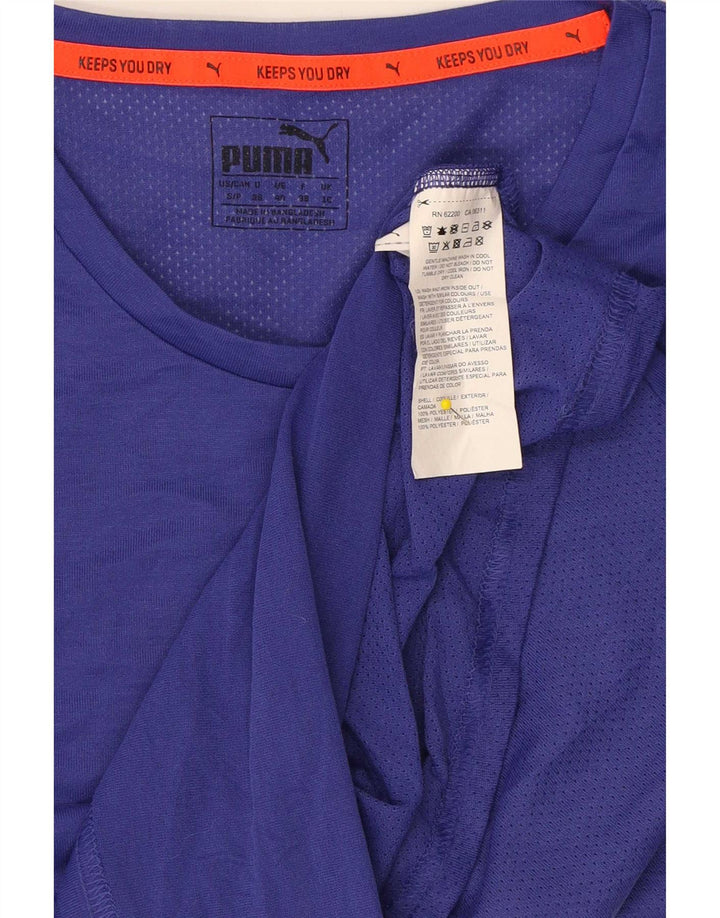 Puma Γυναικείο T-Shirt Top UK 10 Small Purple Polyester