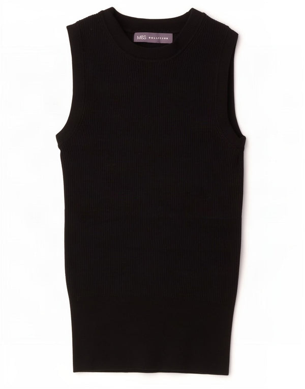 Marks & Spencer Γυναικείο γιλέκο Tank Top UK 8 Small Black Viscose