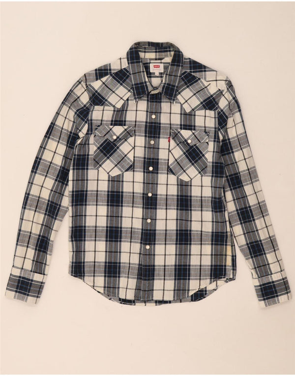 Ανδρικό πουκάμισο LEVI'S Small Navy Blue Check Cotton