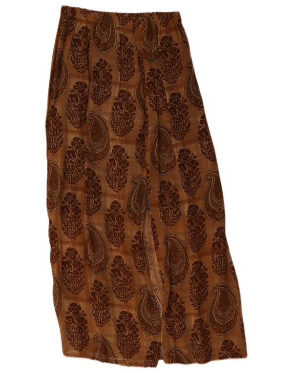 Vintage Γυναικεία Maxi Φούστα W26 Small Brown Paisley