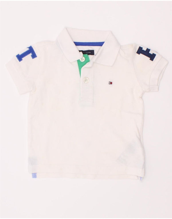 Tommy Hilfiger Baby Boys Graphic Polo πουκάμισο 6-9 μηνών λευκό βαμβακερό
