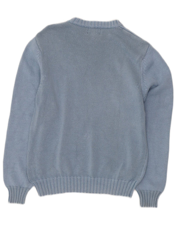 WOOLRICH Γυναικείο πουλόβερ USA Graphic Crew Neck Jumper UK 14 Large Blue