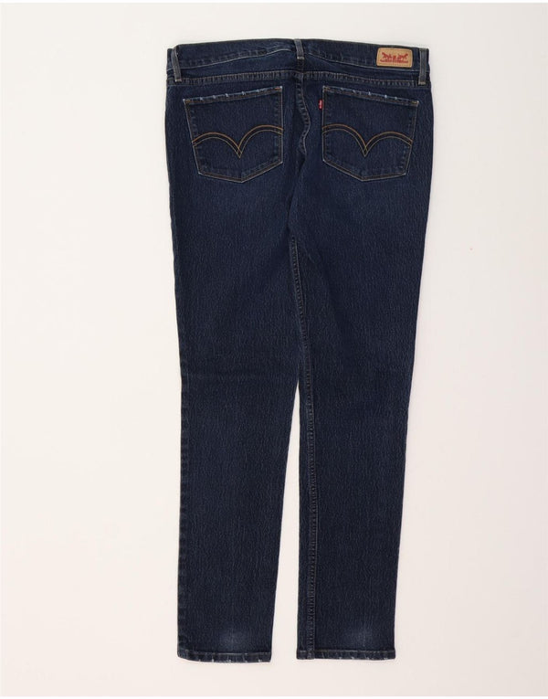 LEVI'S Γυναικείο 524 Skinny Jeans US 13 Large W31 L32 Navy Blue Cotton