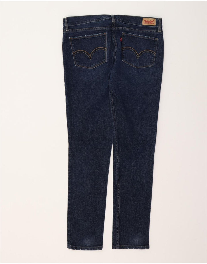 LEVI'S Γυναικείο 524 Skinny Jeans US 13 Large W31 L32 Navy Blue Cotton