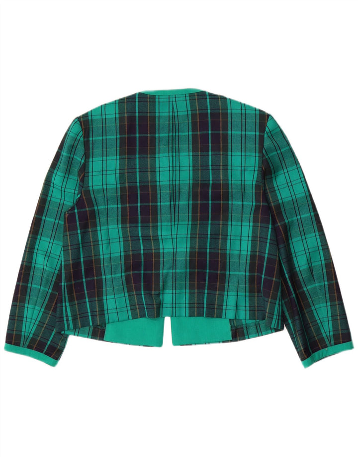 Fink Γυναικείο Σακάκι Μπουφάν UK 18 XL Πράσινο Check Virgin Wool