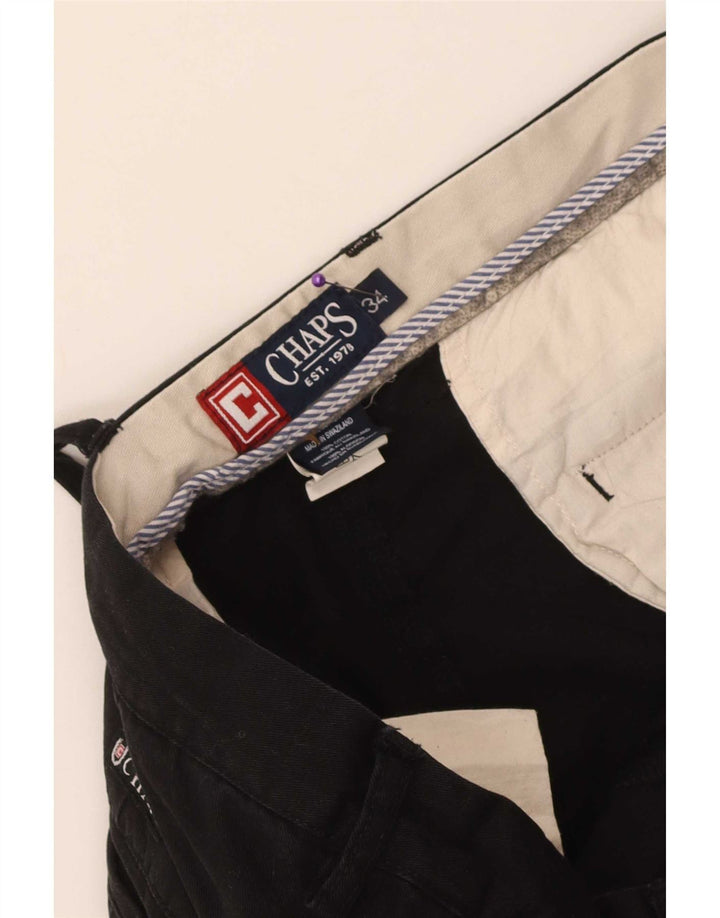 Chaps Ανδρικό σορτς Chino W34 μεγάλο μαύρο βαμβακερό