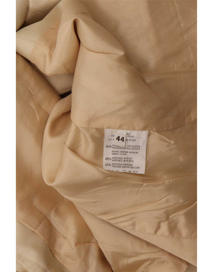 Benetton Γυναικείο τζάκετ μπλέιζερ Crop 3 κουμπιών IT 44 Medium Beige Polyester