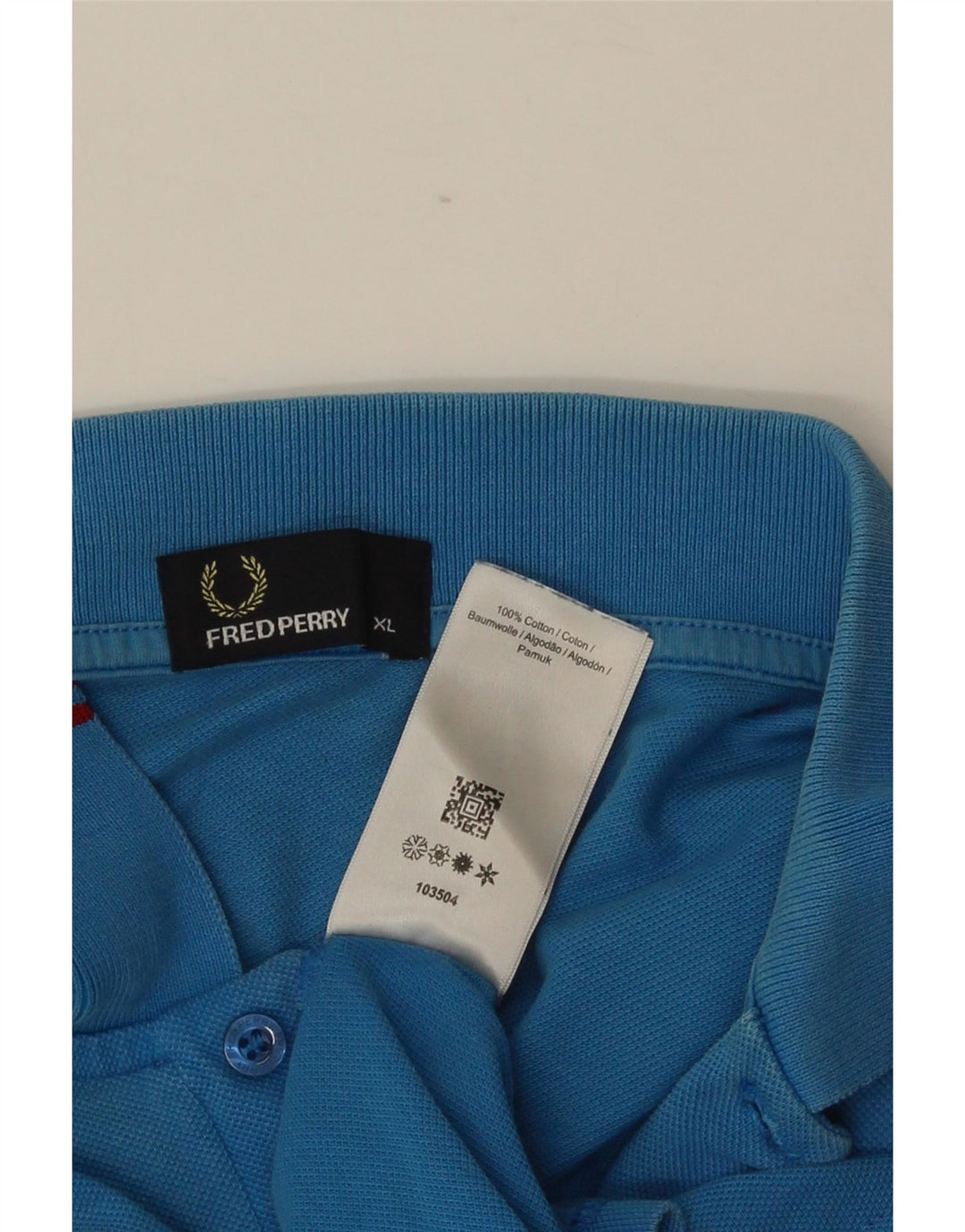 Fred Perry Ανδρικό Πόλο Μπλουζάκι XL Μπλε βαμβακερό