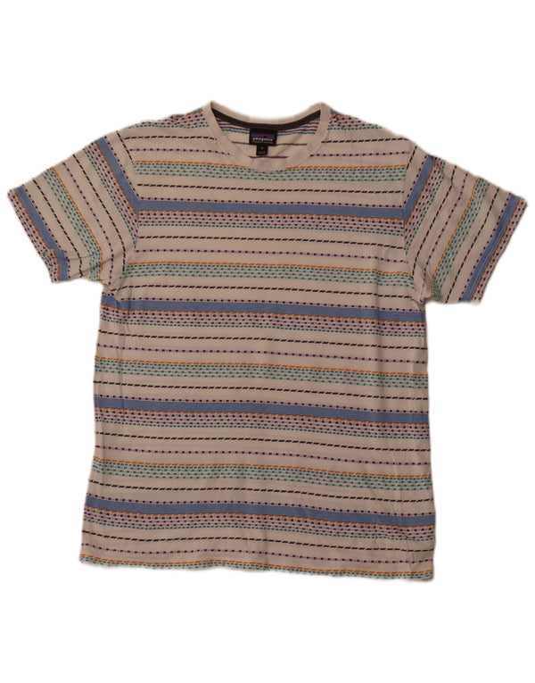 Ανδρικό μπλουζάκι Patagonia Top Medium Off White Βαμβακερό ριγέ