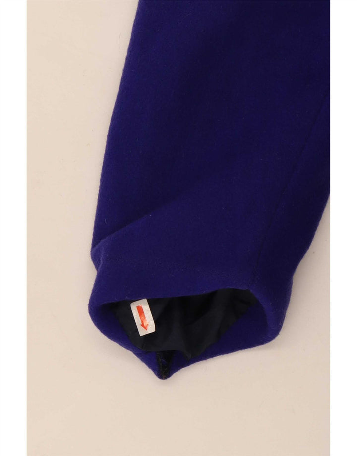 Vintage γυναικείο παλτό με διπλό στήθος UK 14 Medium Purple Wool