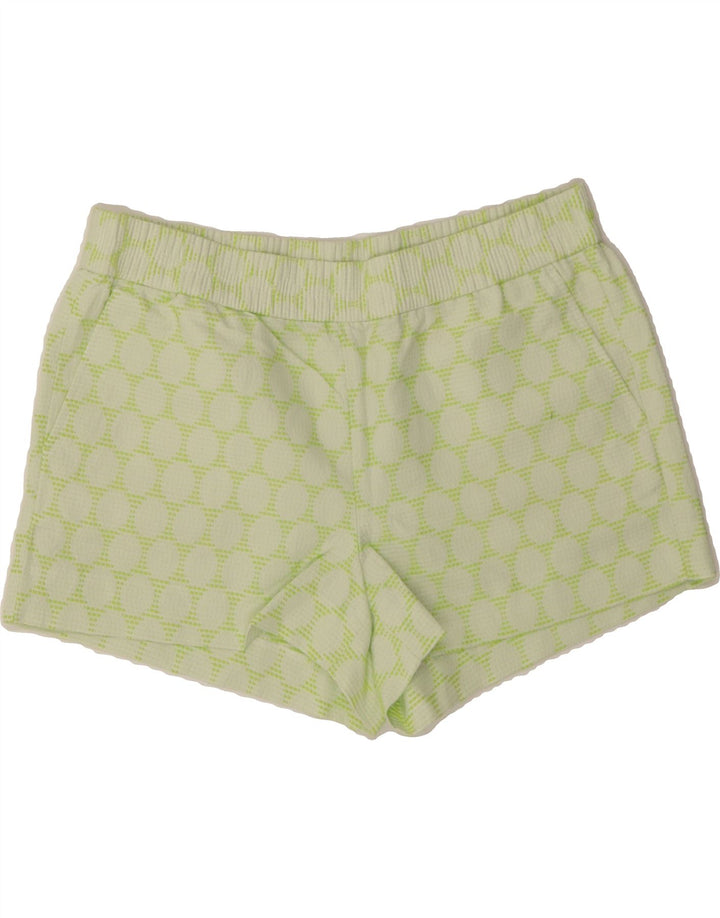 J. CREW Womens Casual Shorts US 10 Large W34  Green Spotted Polyester Vintage J. Crew and Second-Hand J. Crew from Messina Hembry 