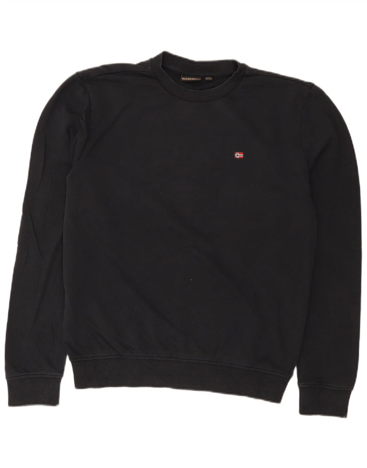 Ανδρικό φούτερ Napapijri Jumper Μικρό μαύρο βαμβακερό