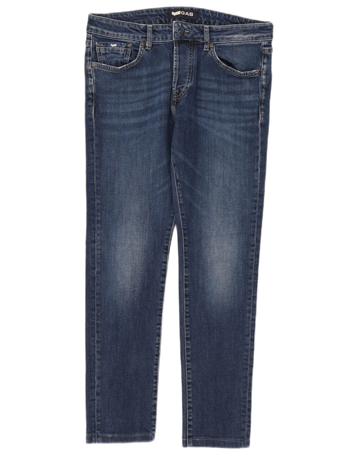 Gas Γυναικείο Slim Jeans W33 L28 Μπλε Βαμβακερό