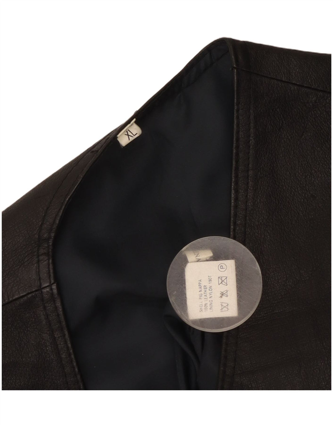 Vintage Ανδρικό Δερμάτινο Γιλέκο XL Μαύρο Δερμάτινο