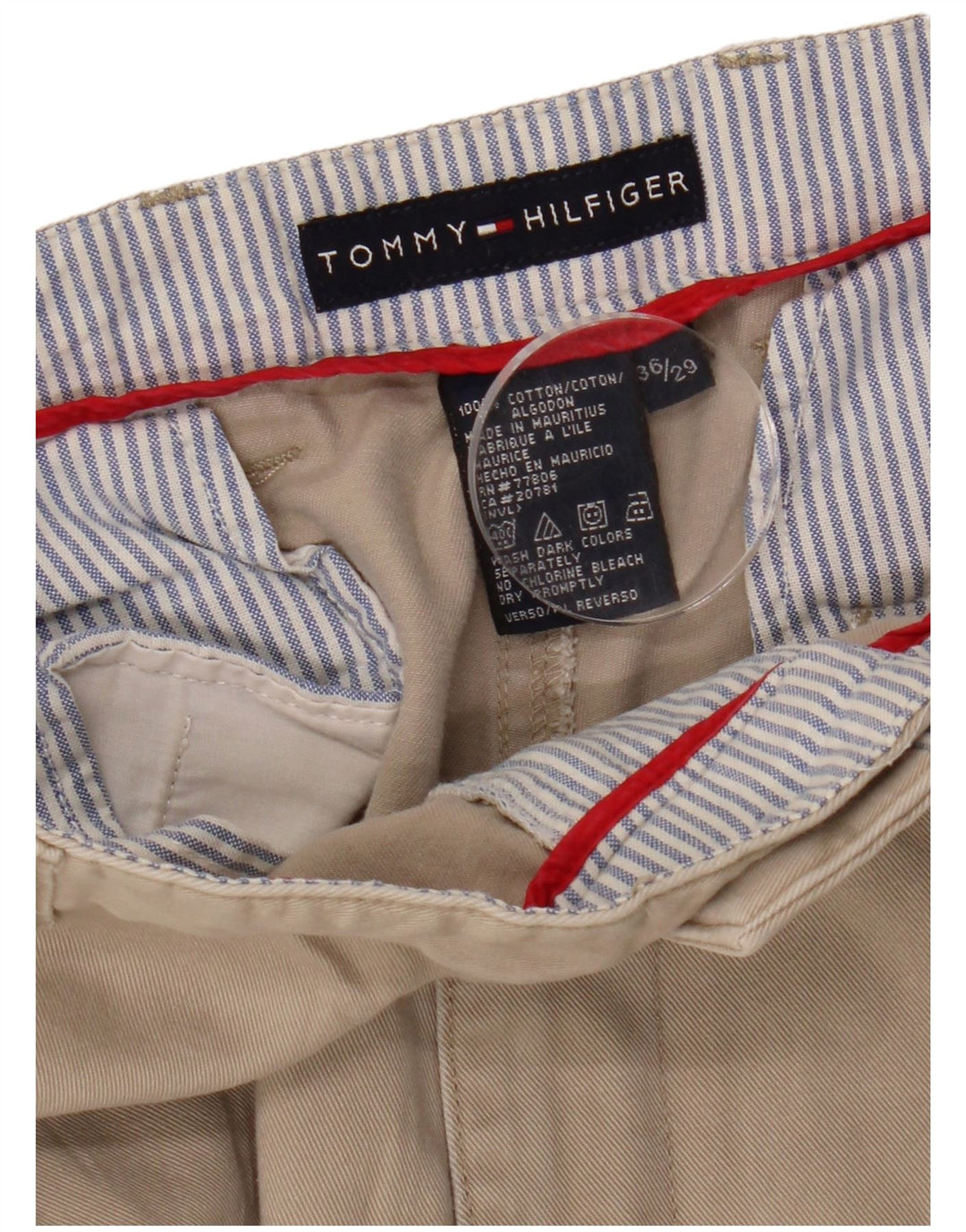 TOMMY HILFIGER Ανδρικό ίσιο παντελόνι Cargo W36 L29 Μπεζ βαμβακερό