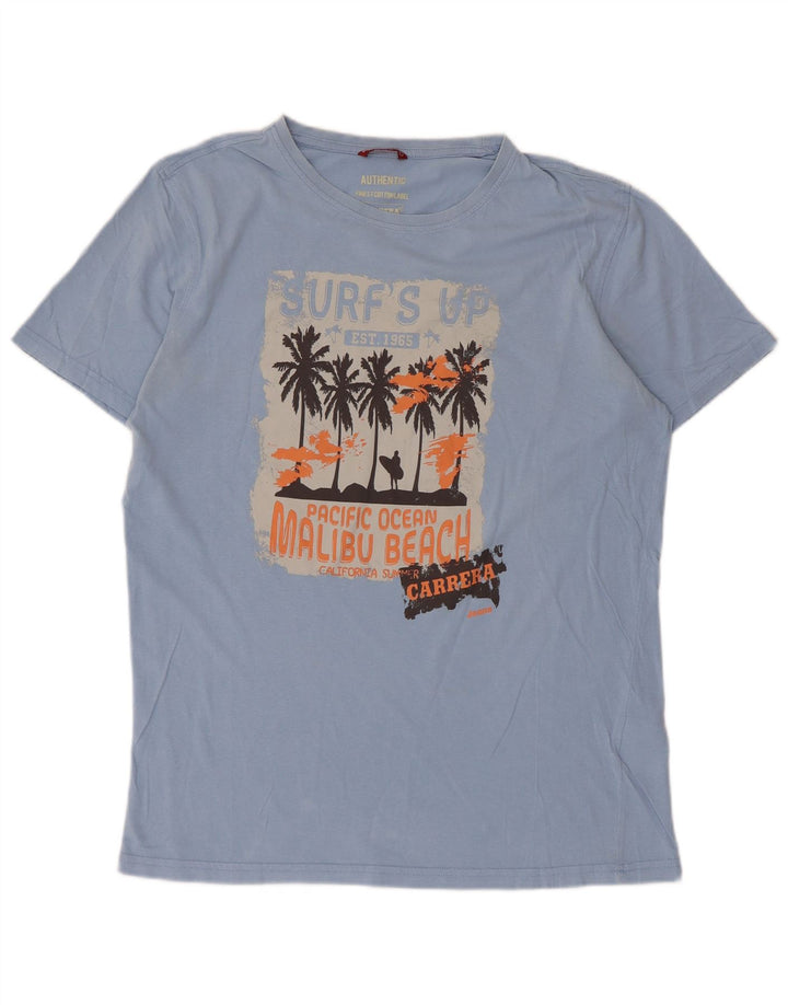 Ανδρικό γραφικό T-Shirt Carrera Top μεγάλο μπλε βαμβακερό