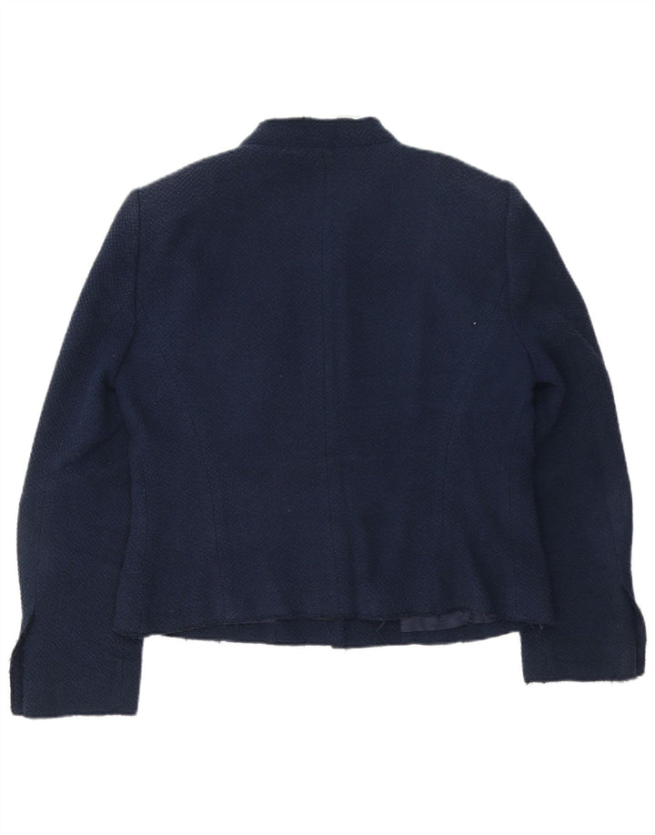 Zara Γυναικείο μπουφάν blazer UK 18 XL Navy Blue Acetate